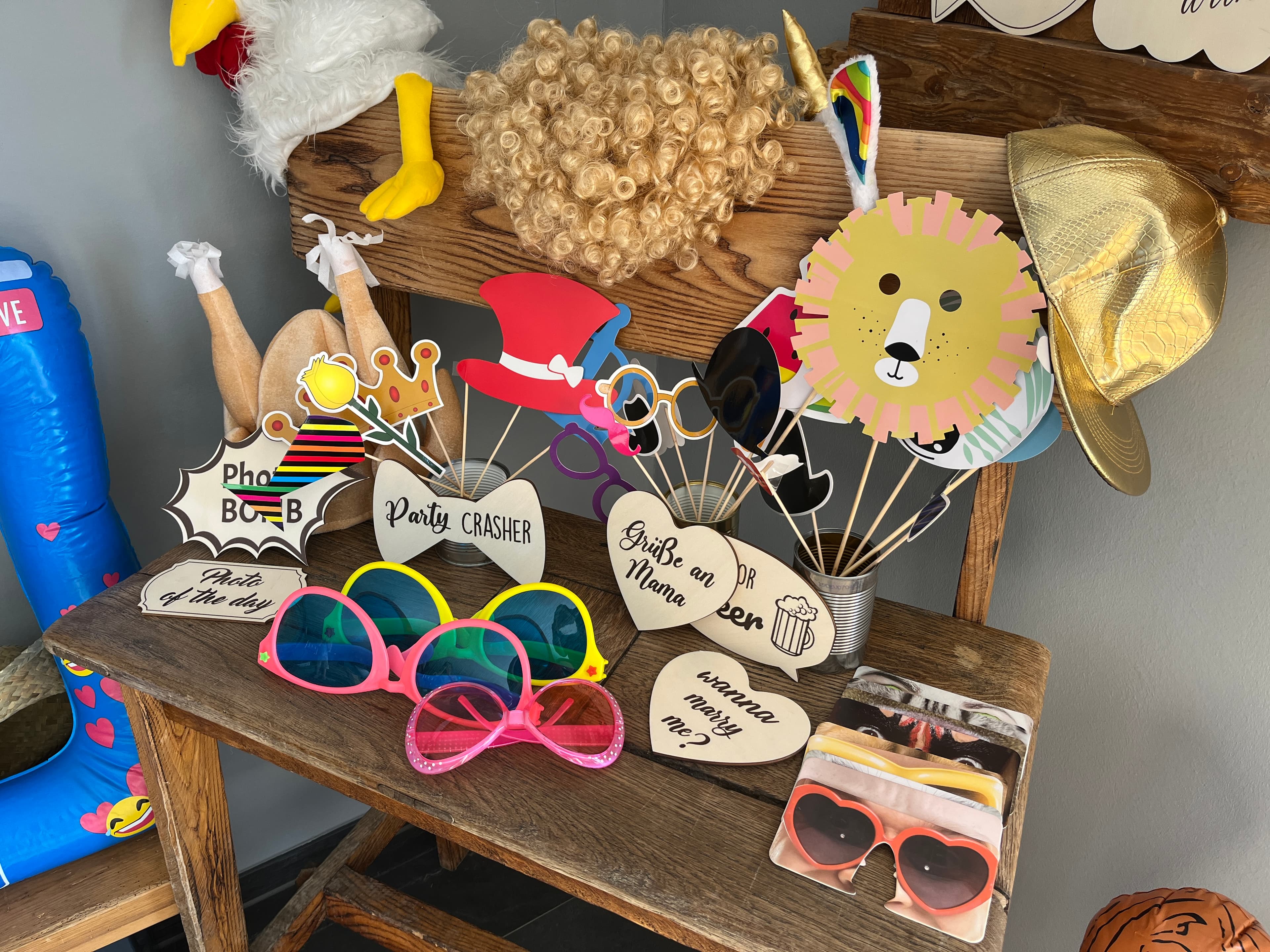 Requisiten für die Fotobox